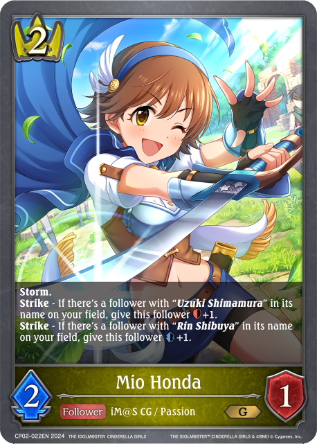 THE IDOLM@STER CINDERELLA GIRLS CP02-022 Mio Honda