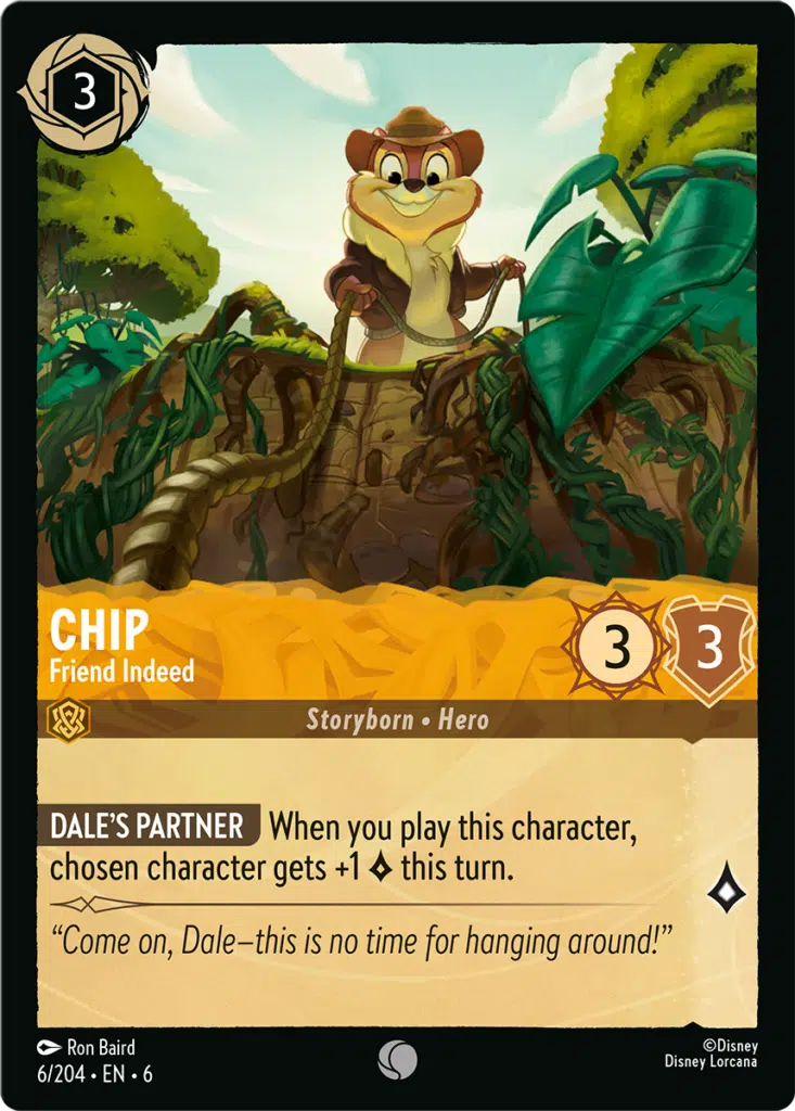 Disney Lorcana Azurite Sea 006/204 Chip - Friend Indeed