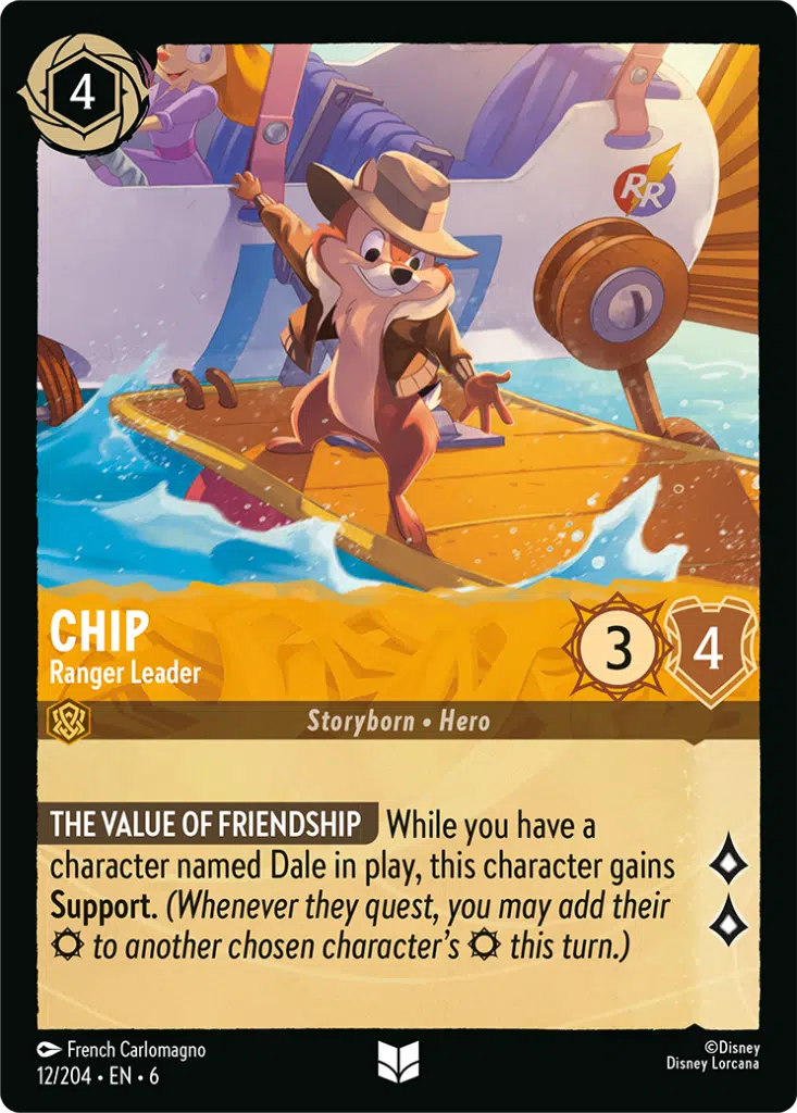 Disney Lorcana Azurite Sea 012/204 Chip - Ranger Leader