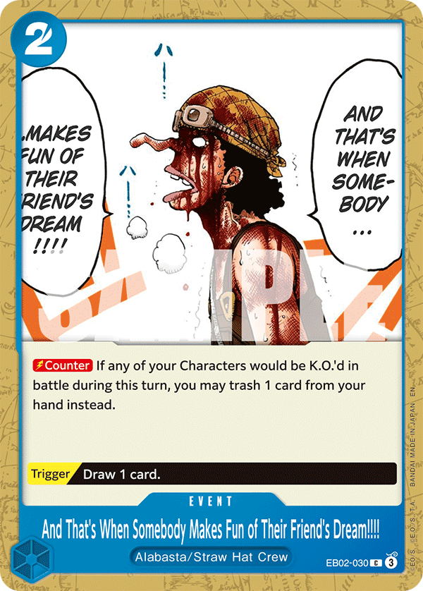 EB02-030 | C | EVENT And That's When Somebody Makes Fun of Their Friend's Dream!!!!