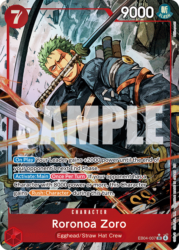 EB04-007 | SR | CHARACTER Roronoa Zoro Parallel