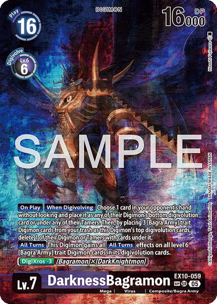 Sinister Order EX10-059 DarknessBagramon Alternative Art