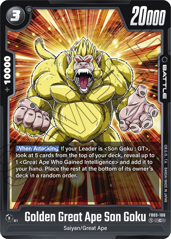 Raging War FB03-106 Golden Great Ape Son Goku