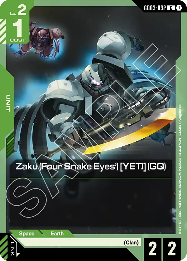 Steel Requiem GD03-032 Zaku (Four Snake Eyes') [YETI] (GQ) C