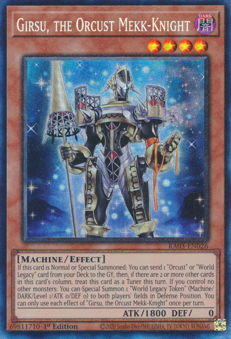 Quarter Century Bonanza RA03-EN026 Girsu, the Orcust Mekk-Knight Collectors Rare