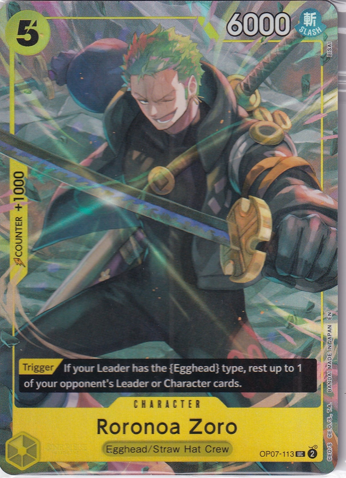 One Piece Card Game Illustration Box IB-03 Roronoa Zoro OP07-113 Promo