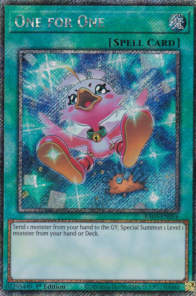 Quarter Century Bonanza RA03-EN056 One for One Platinum Secret Rare