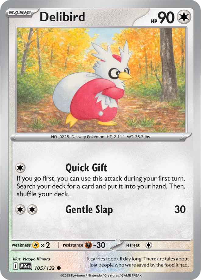 Mega Evolution 105/132 Delibird Reverse Holo