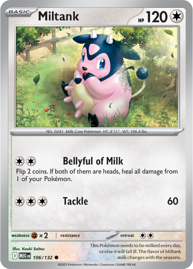 Mega Evolution 106/132 Miltank Reverse Holo