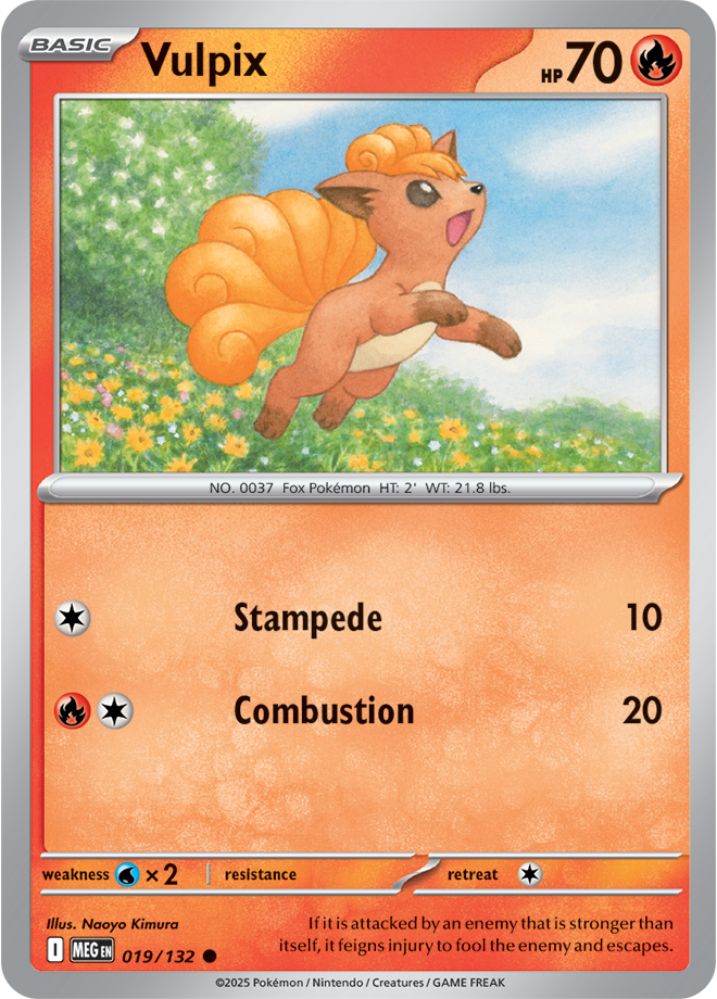 Mega Evolution 019/132 Vulpix Reverse Holo