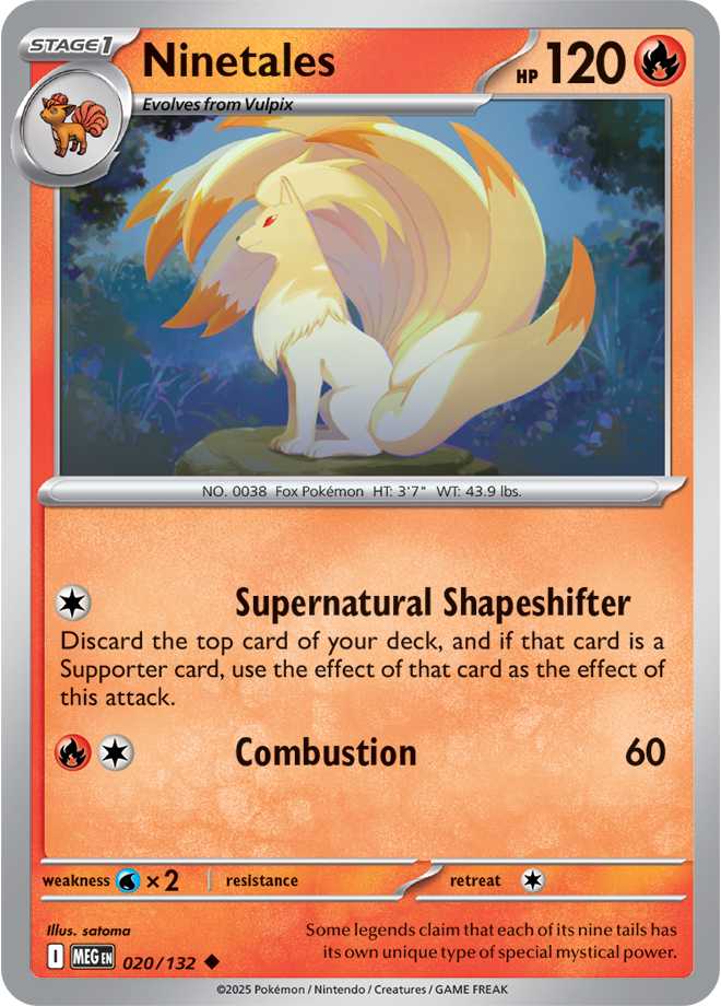 Mega Evolution 020/132 Ninetales Reverse Holo