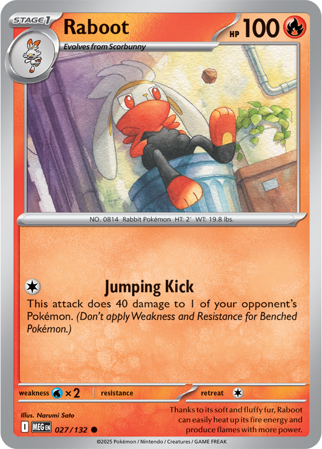 Mega Evolution 027/132 Raboot Reverse Holo