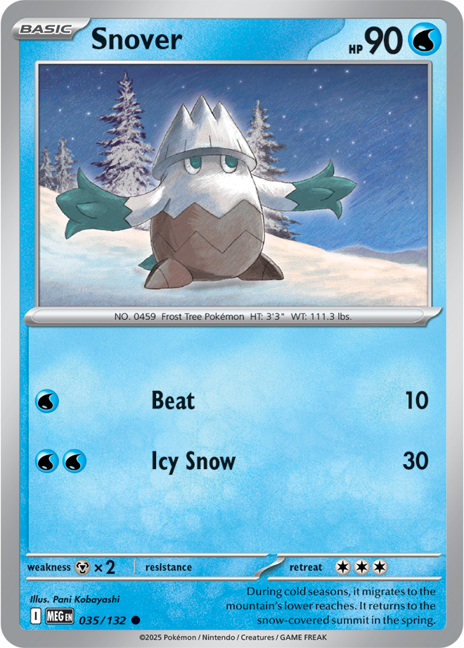 Mega Evolution 035/132 Snover Reverse Holo