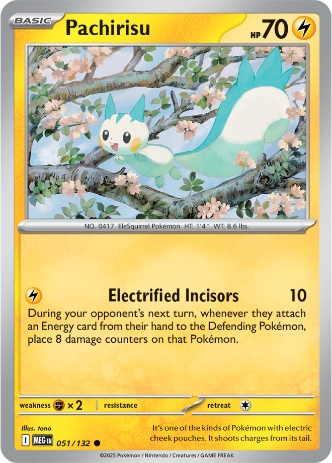 Mega Evolution 051/132 Pachirisu Reverse Holo