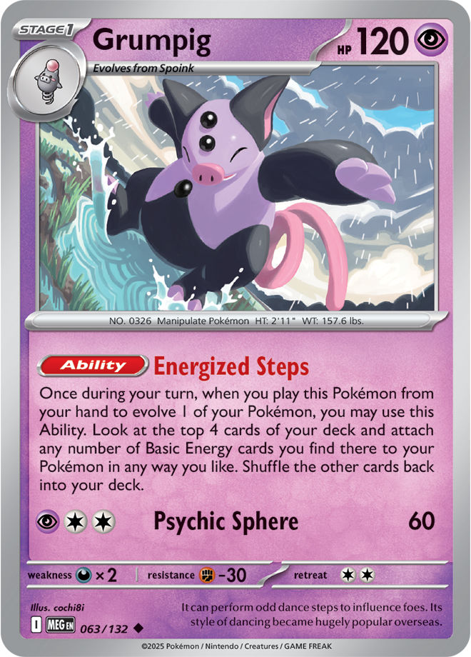 Mega Evolution 063/132 Grumpig Reverse Holo