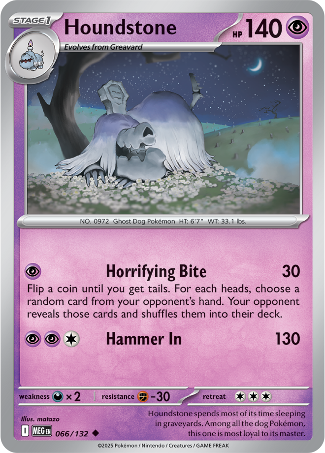 Mega Evolution 066/132 Houndstone Reverse Holo
