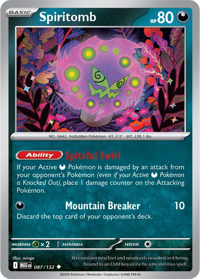 Mega Evolution 087/132 Spiritomb Reverse Holo