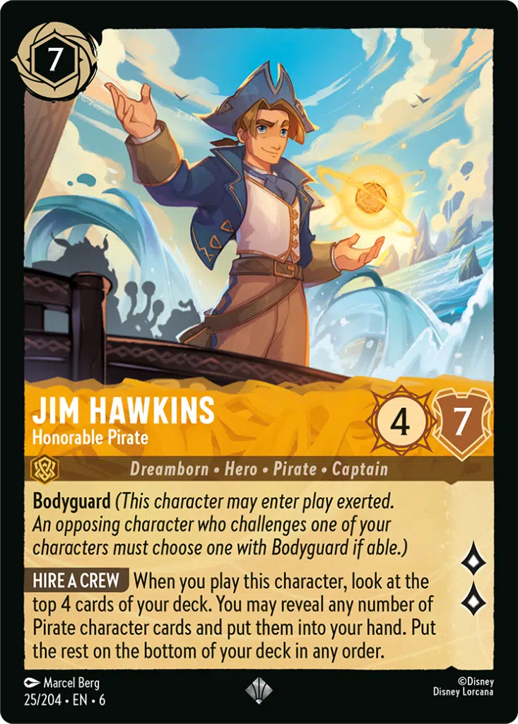 Disney Lorcana Azurite Sea 025/204 Jim Hawkins - Honorable Pirate