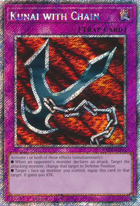 Quarter Century Bonanza RA03-EN204 Kunai with Chain Platinum Secret Rare