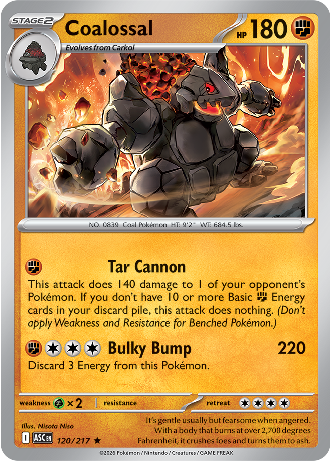 Mega Evolution - Ascended Heroes 120/217 Coalossa Reverse Holo
