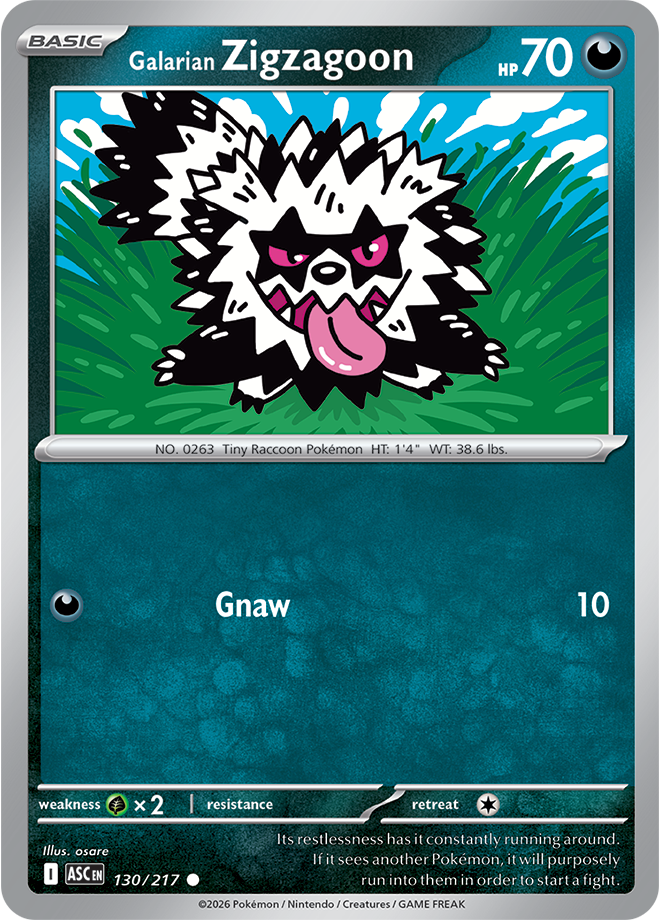 Mega Evolution - Ascended Heroes 130/217 Galarian Zigzagoon