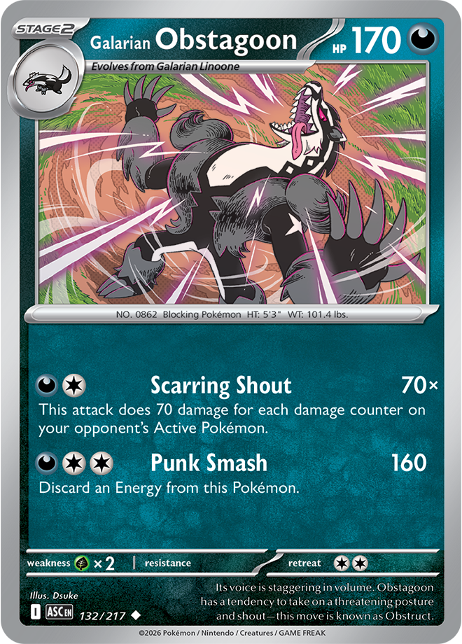 Mega Evolution - Ascended Heroes 132/217 Galarian Obstagoon