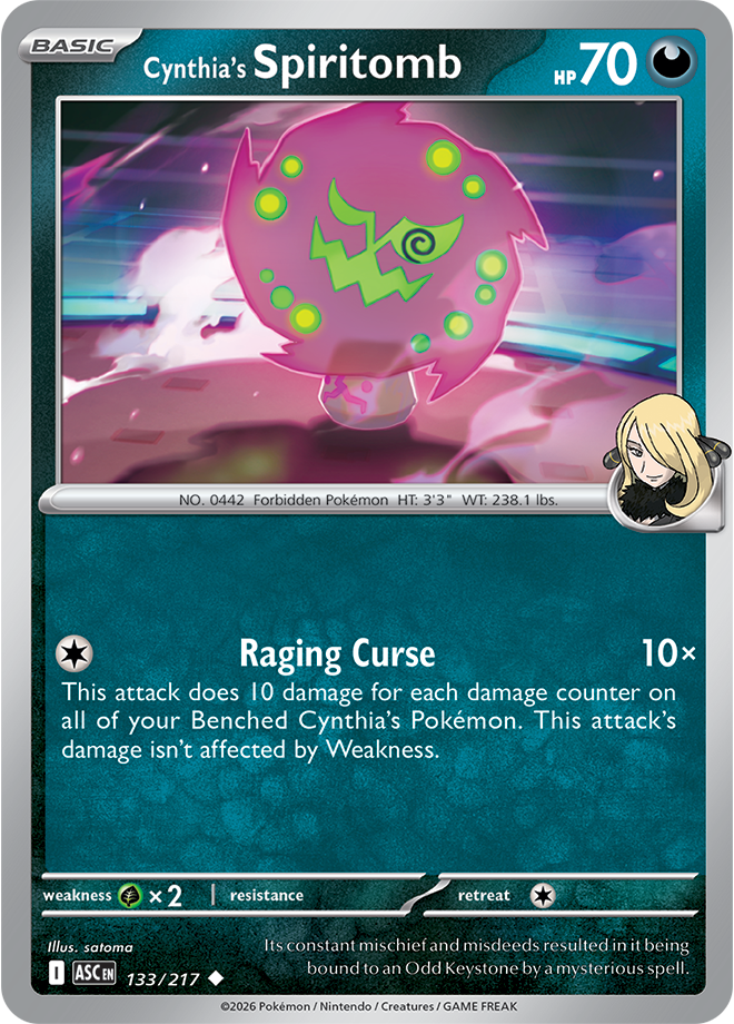 Mega Evolution - Ascended Heroes 133/217 Cynthia’s Spiritomb Reverse Holo