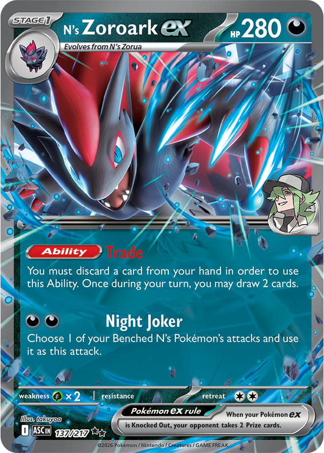 Mega Evolution - Ascended Heroes 137/217 N’s Zoroark ex