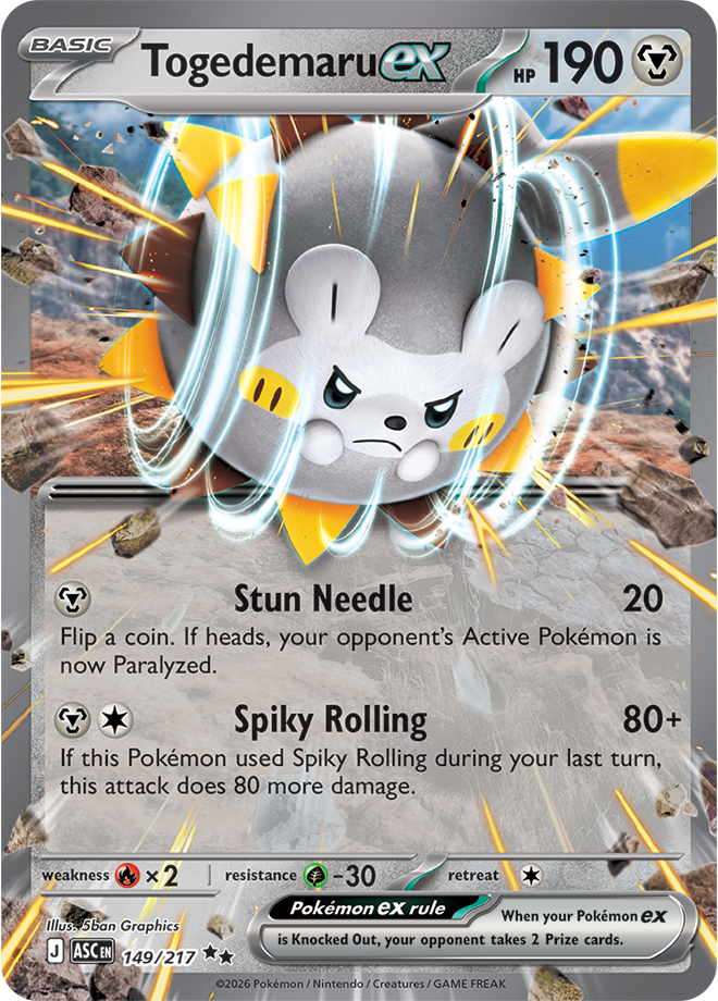 Mega Evolution - Ascended Heroes 149/217 Togedemaru ex
