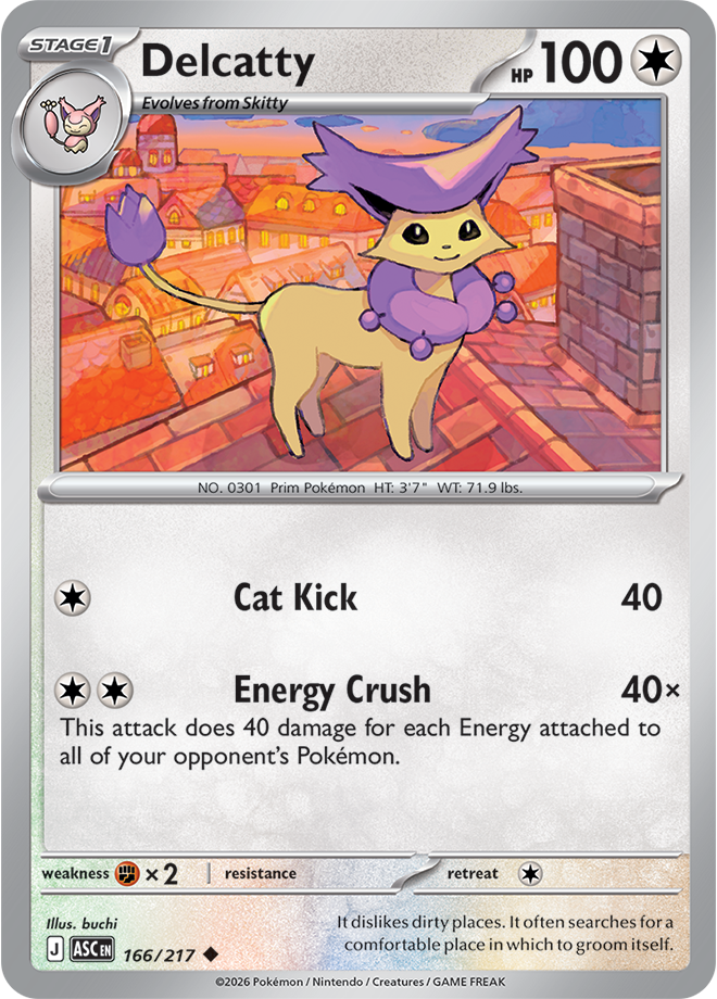 Mega Evolution - Ascended Heroes 166/217 Delcatty Reverse Holo