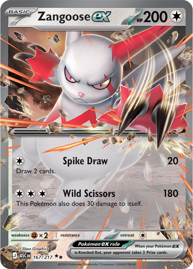 Mega Evolution - Ascended Heroes 167/217 Zangoose ex