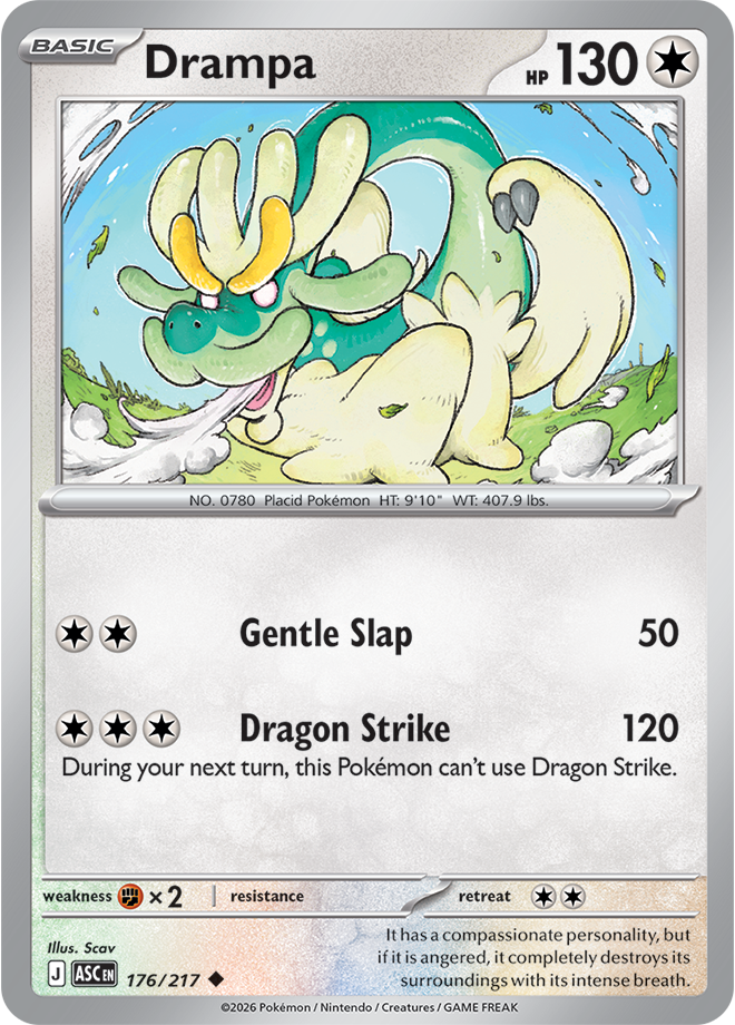 Mega Evolution - Ascended Heroes 176/217 Drampa Reverse Holo