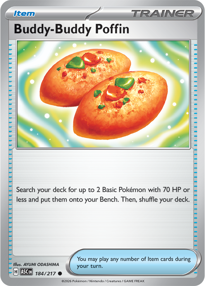 Mega Evolution - Ascended Heroes 184/217 Buddy-Buddy Poffin Reverse Holo