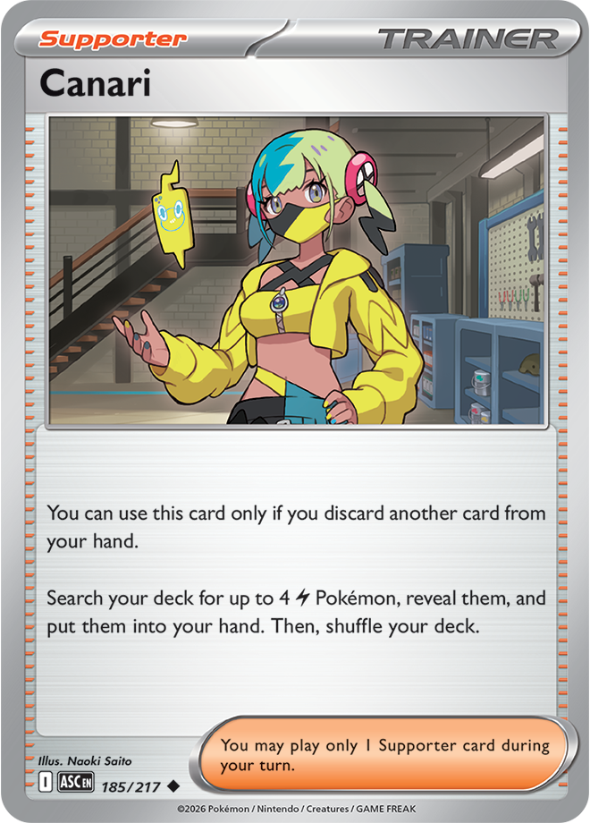 Mega Evolution - Ascended Heroes 185/217 Canari Reverse Holo