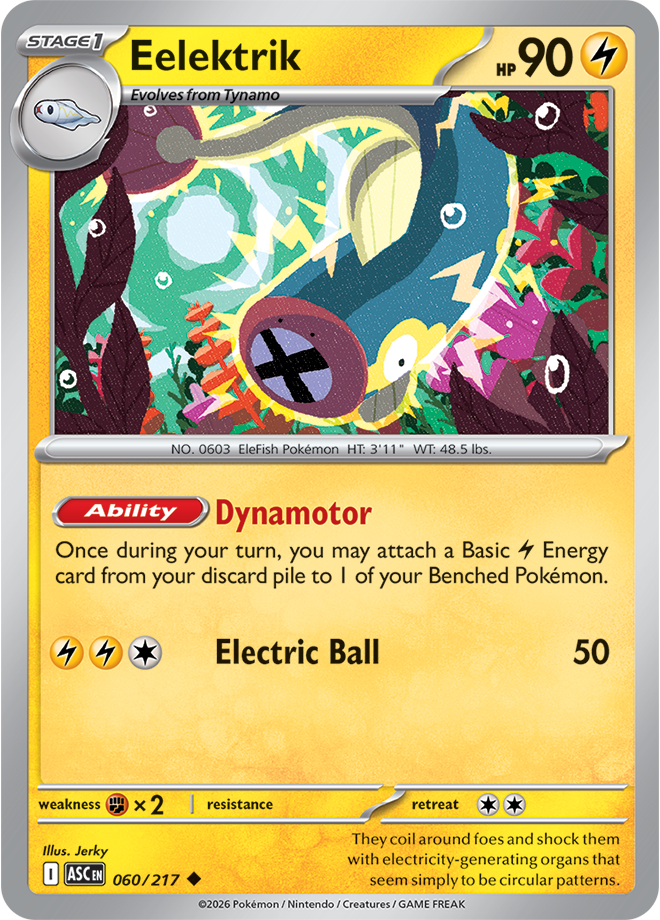 Mega Evolution - Ascended Heroes 060/217 Eelektrik Reverse Holo