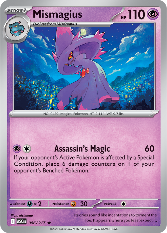 Mega Evolution - Ascended Heroes 086/217 Mismagius Reverse Holo