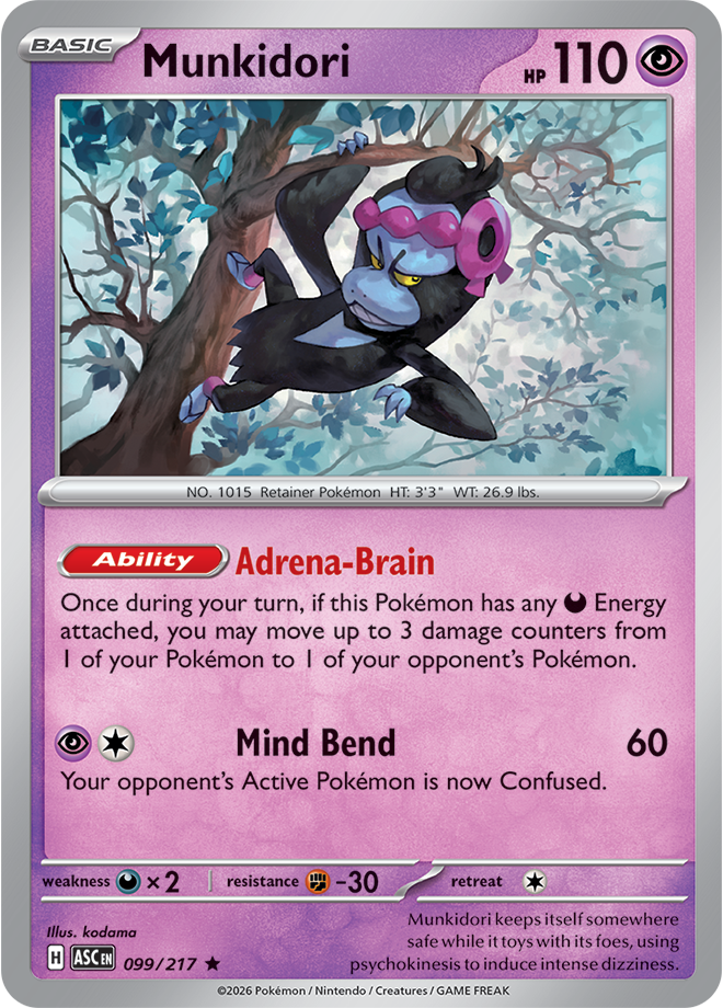Mega Evolution - Ascended Heroes 099/217 Munkidori Holo
