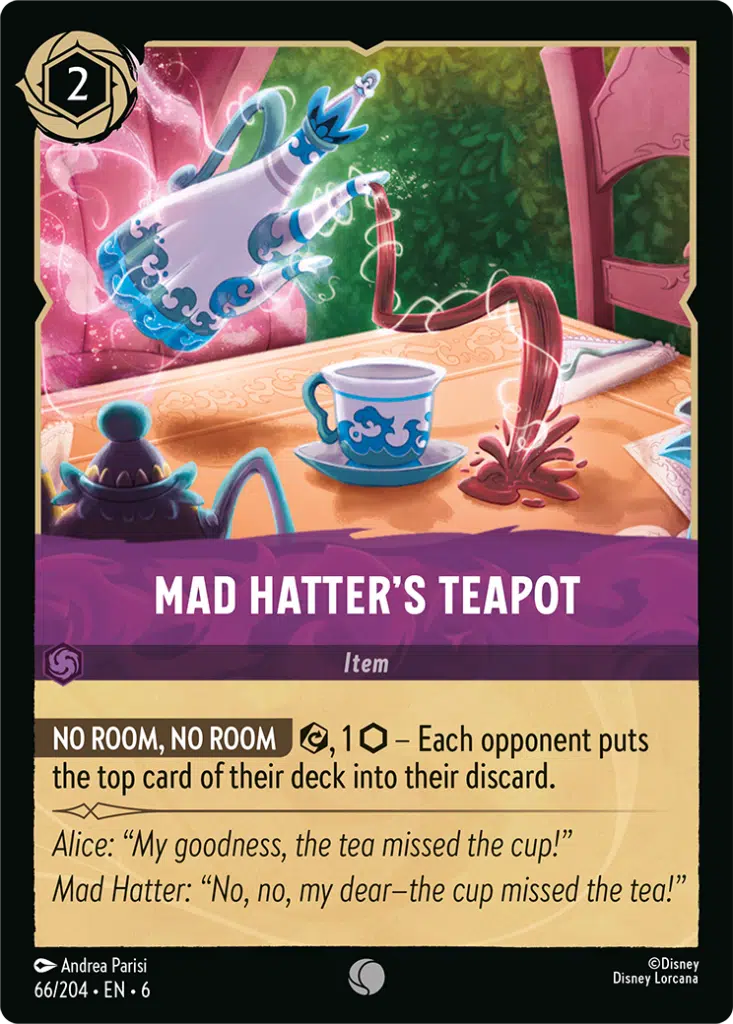 Disney Lorcana Azurite Sea 066/204 Mad Hatters Teapot