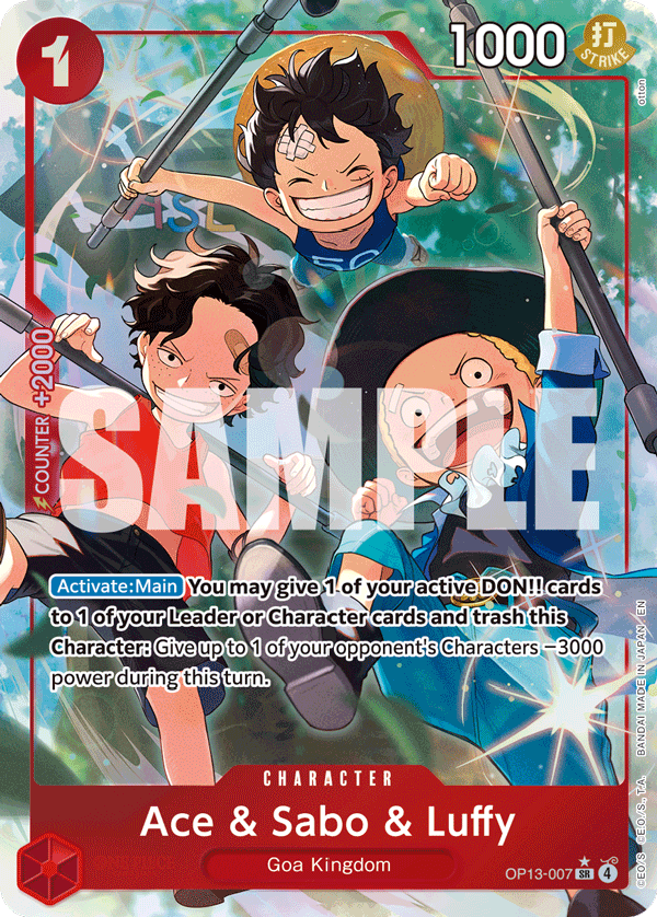 OP13-007 | SR | CHARACTER Ace & Sabo & Luffy Parallel