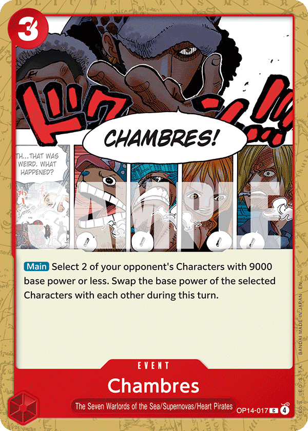 OP14-017 | C | EVENT Chambres