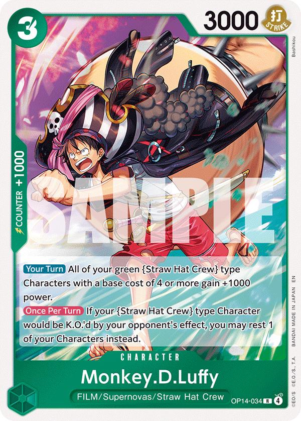 OP14-034 | R | CHARACTER Monkey.D.Luffy