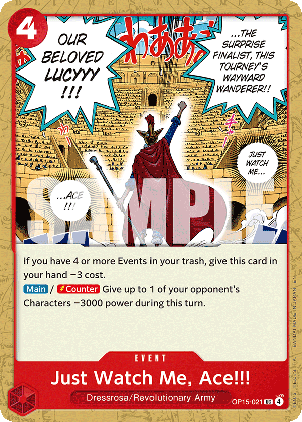 OP15-021 | UC | EVENT Just Watch Me, Ace!!!