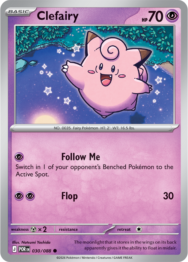 Mega Evolution - Perfect Order 030/088 Clefairy Reverse Holo