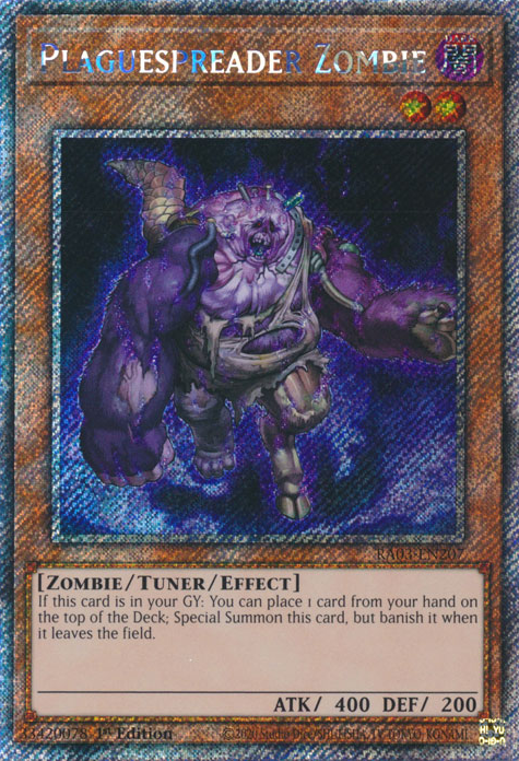 Quarter Century Bonanza RA03-EN207 Plaguespreader Zombie Platinum Secret Rare