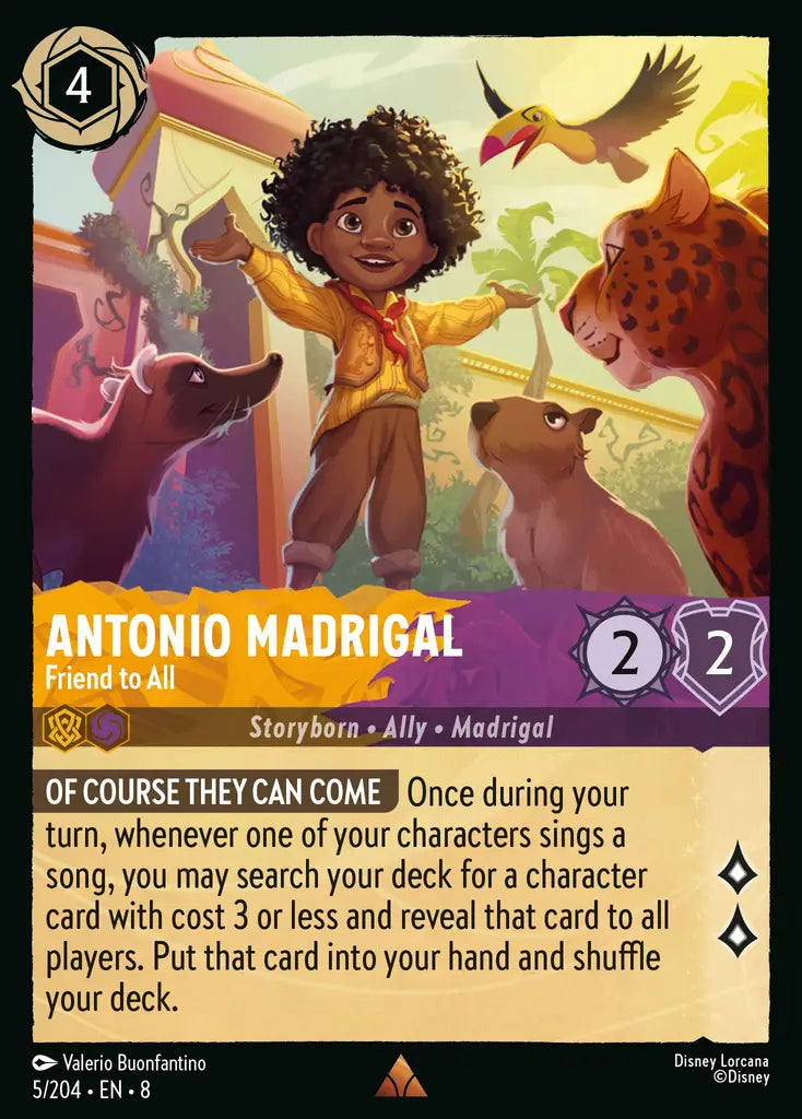 Disney Lorcana Reign Of Jafar 005/204 Antonio Madrigal - Friend to All