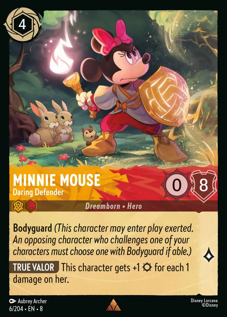 Disney Lorcana Reign Of Jafar 006/204 Minnie Mouse - Daring Defender