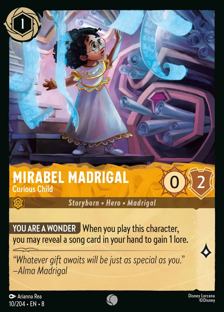 Disney Lorcana Reign Of Jafar 010/204 Mirabel Madrigal - Curious Child