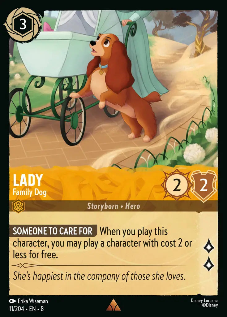 Disney Lorcana Reign Of Jafar 011/204 Lady - Family Dog
