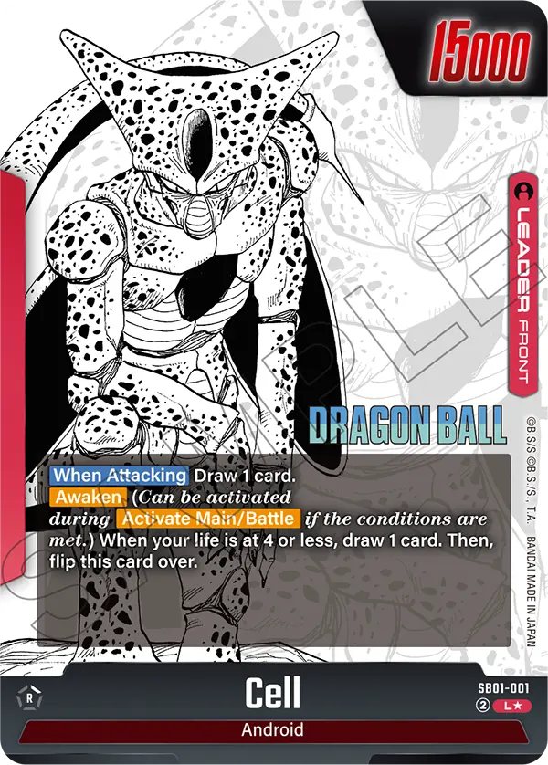 Manga Booster SB01-001 Cell Gold Parallel