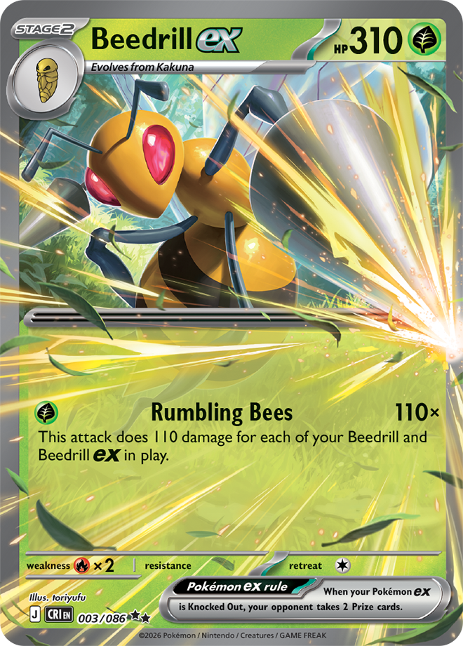 Mega Evolution - Chaos Rising 003/086 Beedrill ex